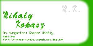mihaly kopasz business card